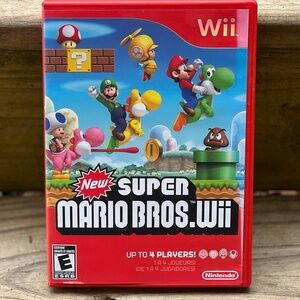 New Super Mario Bros. Wii game in plastic case